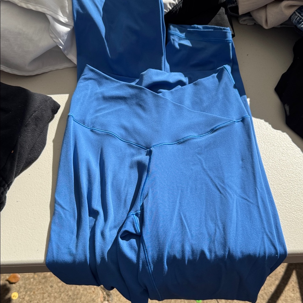 Blue High-Waisted Leggings flare leggings